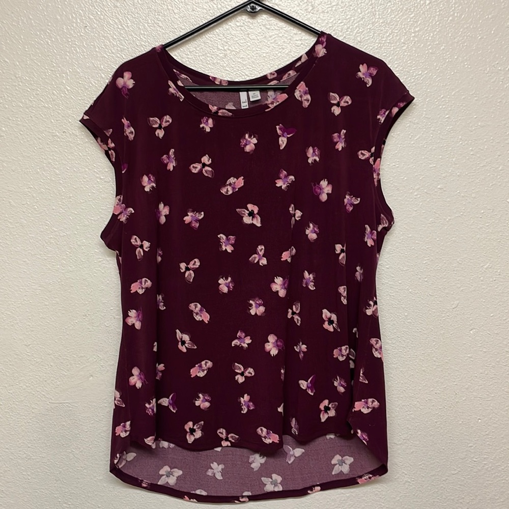 Purple floral shirt